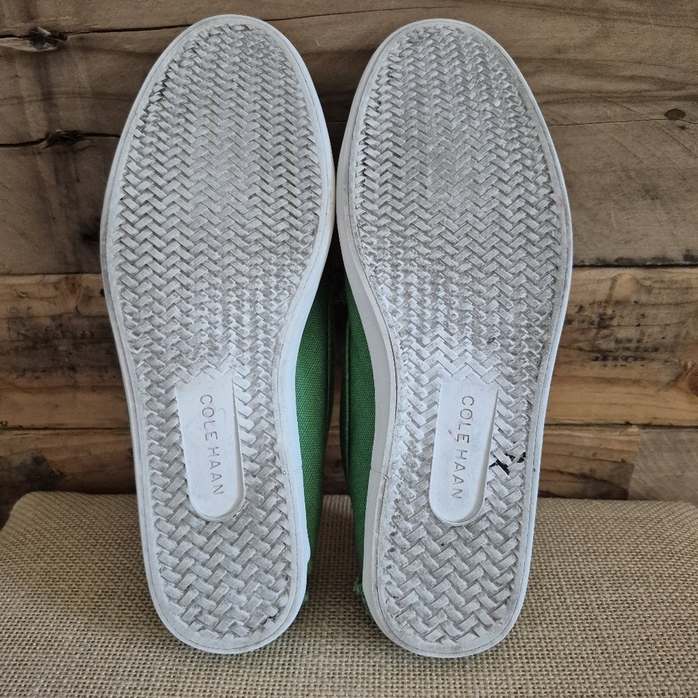 Cole Haan Penny Loafers Green Canvas Pinch Maine Classic Grand.OS Womens Sz 5.5 - Picture 13 of 13
